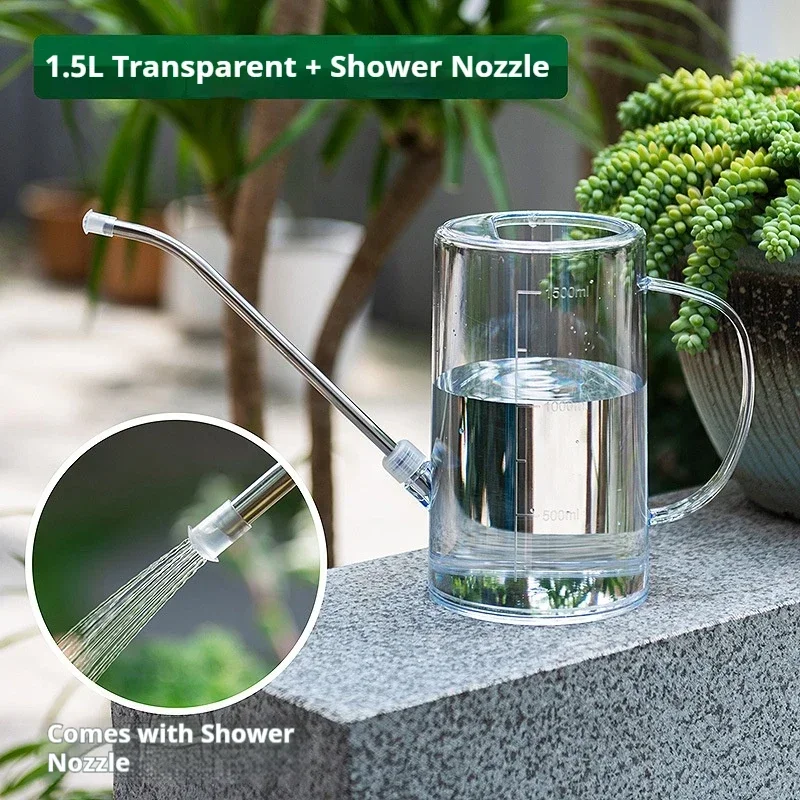 1.5L Transparent Nordic Watering Can - Image 5