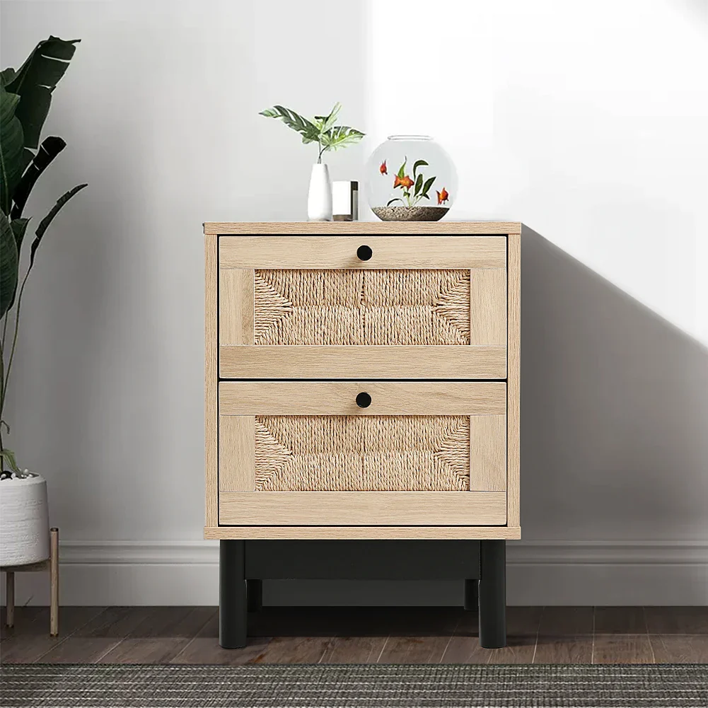 2-Drawer Woven Accent Cabinet - Image 3