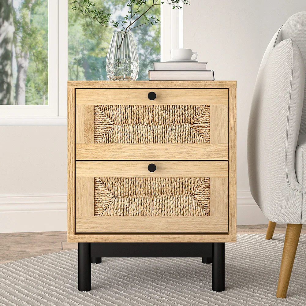 2-Drawer Woven Accent Cabinet - Image 5