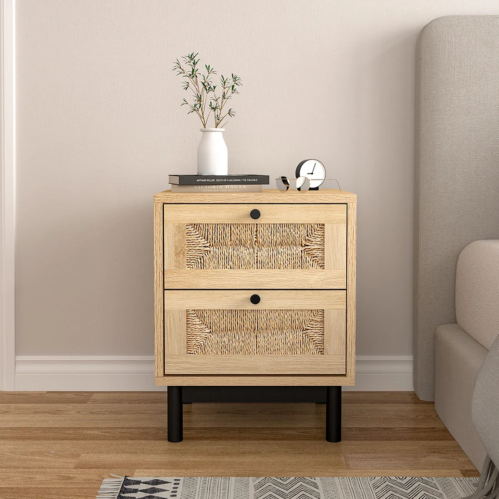 3-Drawer Woven Accent Cabinet - Image 5