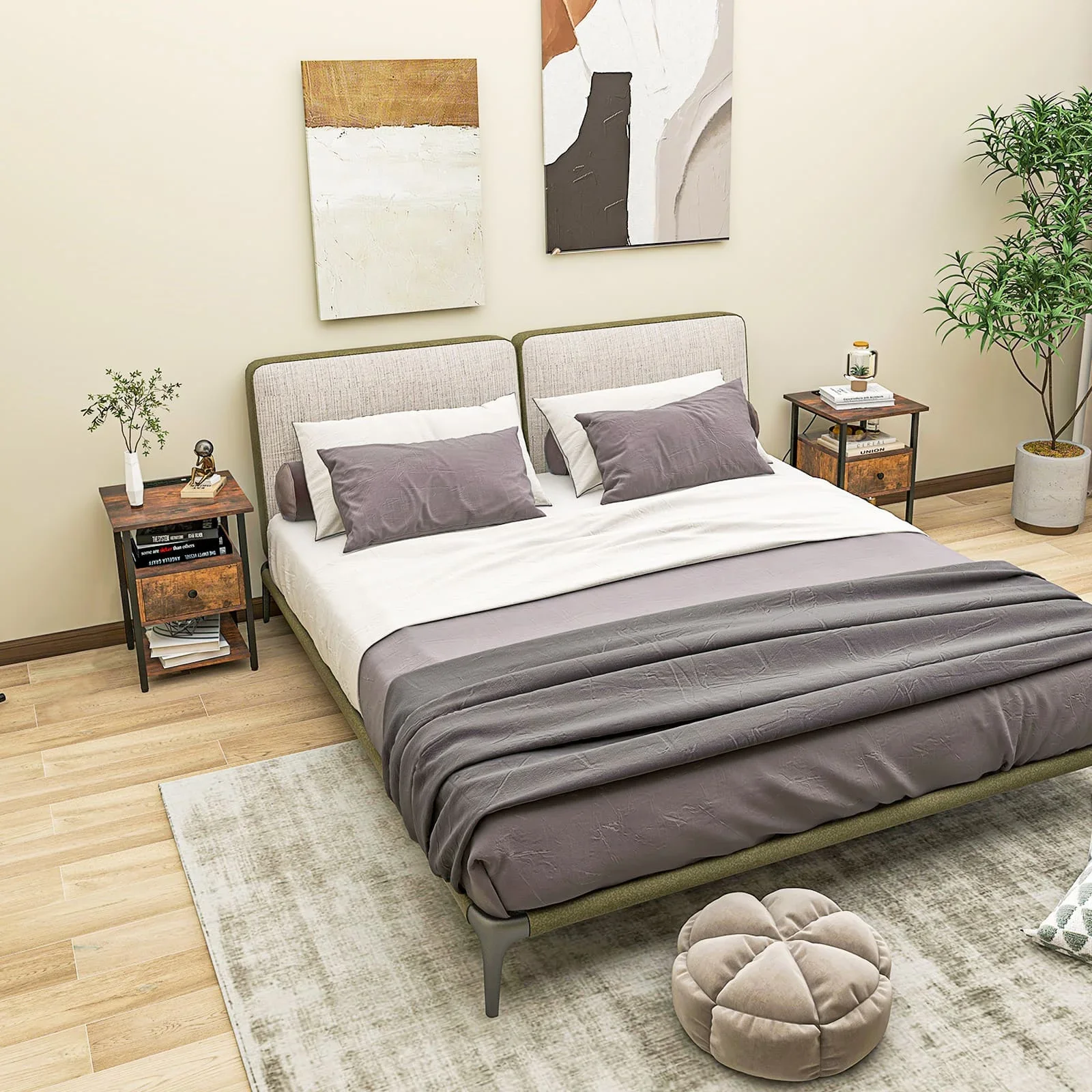 3-Tier Nightstand with Charging Station - Image 6