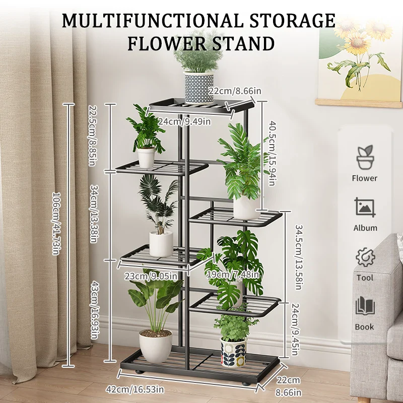 4/5/6 Layer Iron Plant Stand - Image 3