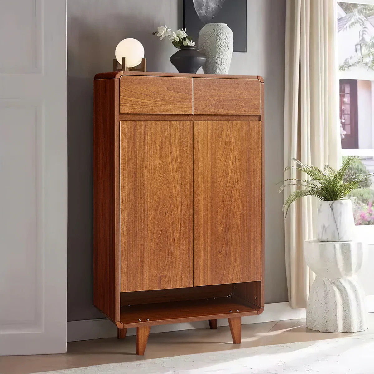 5-Tier Shoe Cabinet with Drawers - Image 7