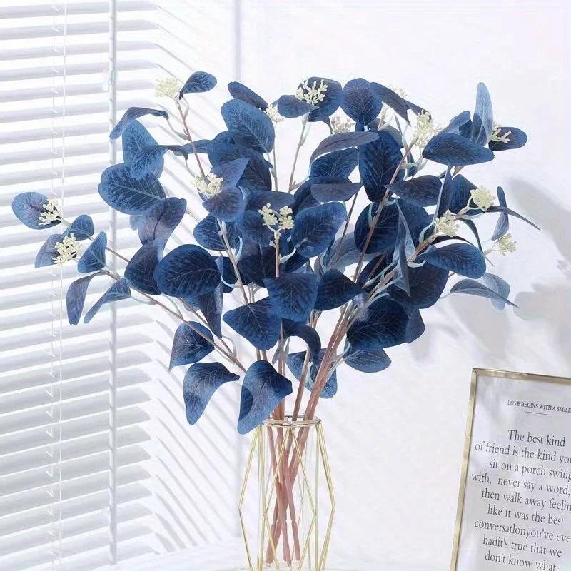 Blue Faux Eucalyptus Stem Set - Image 4