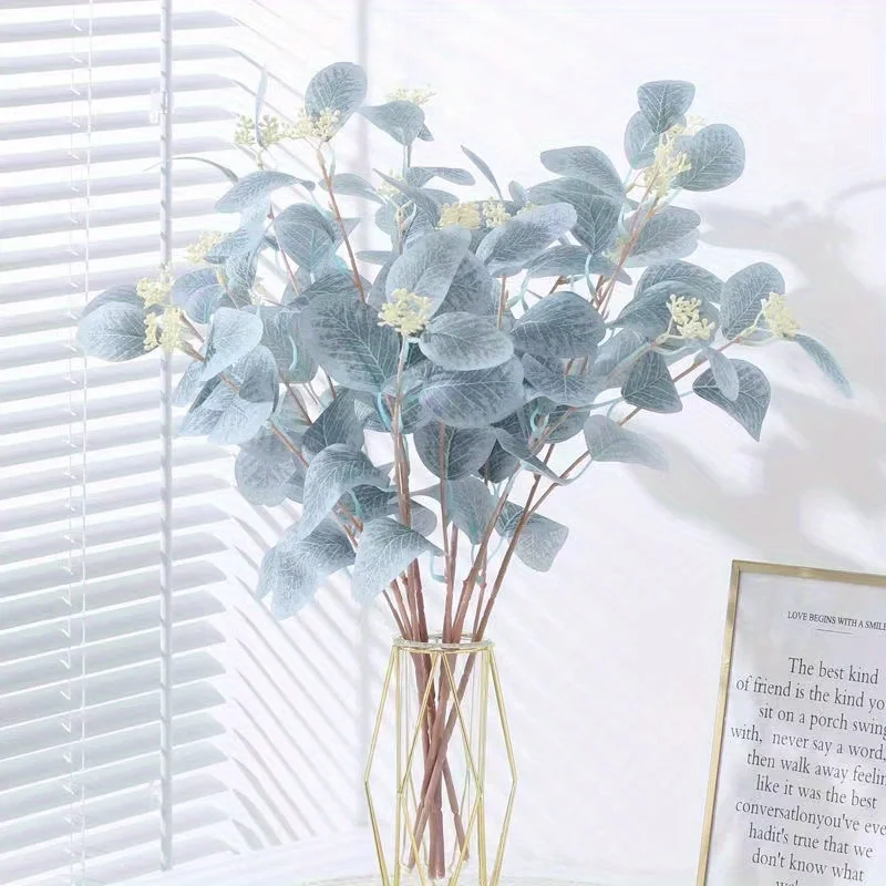 Blue Faux Eucalyptus Stem Set - Image 5