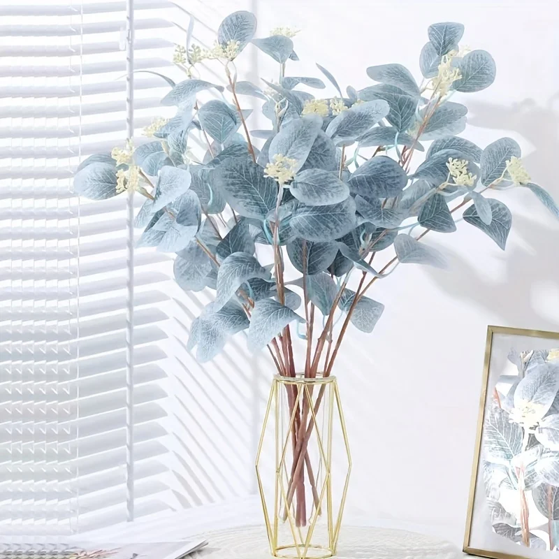 Blue Faux Eucalyptus Stem Set - Image 6
