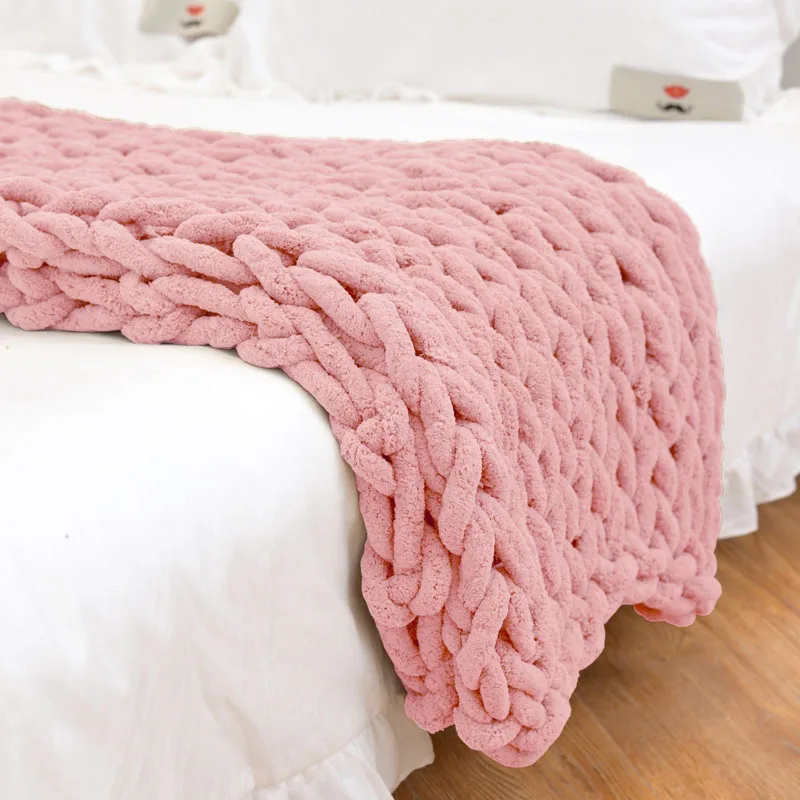 Chunky Knit Chenille Blanket - Image 10