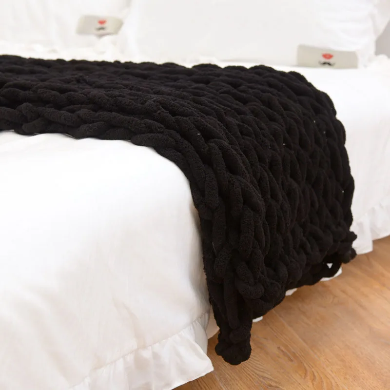 Chunky Knit Chenille Blanket - Image 12