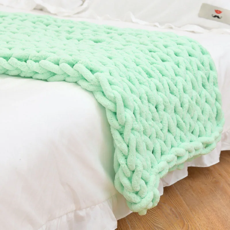 Chunky Knit Chenille Blanket - Image 13