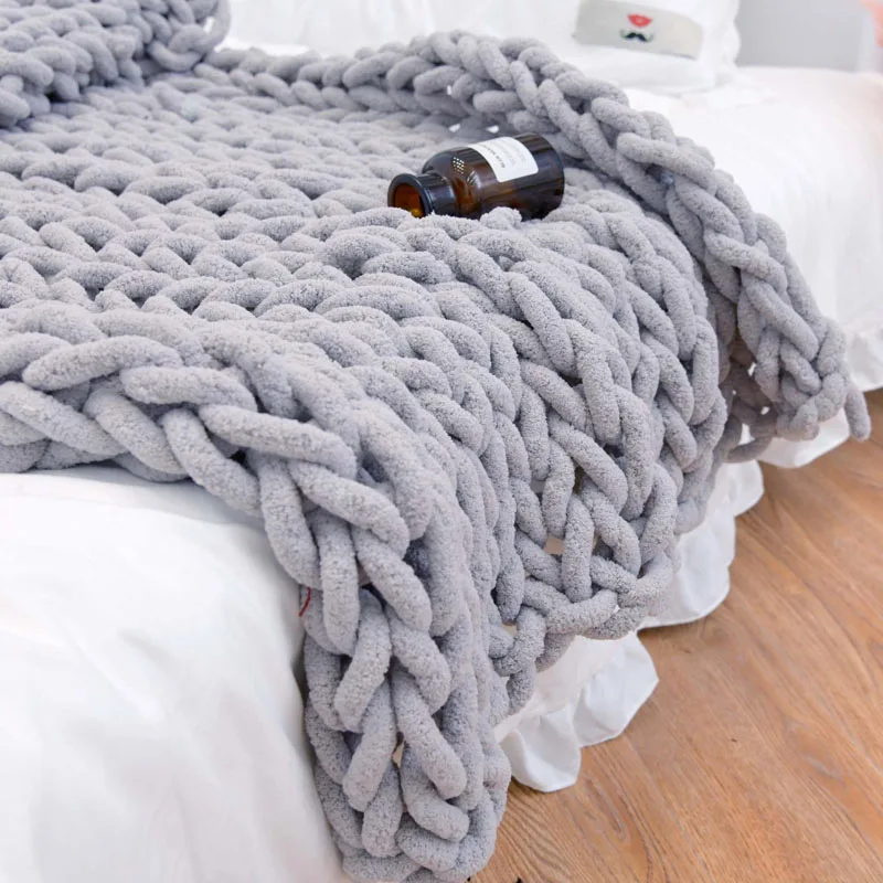Chunky Knit Chenille Blanket - Image 14