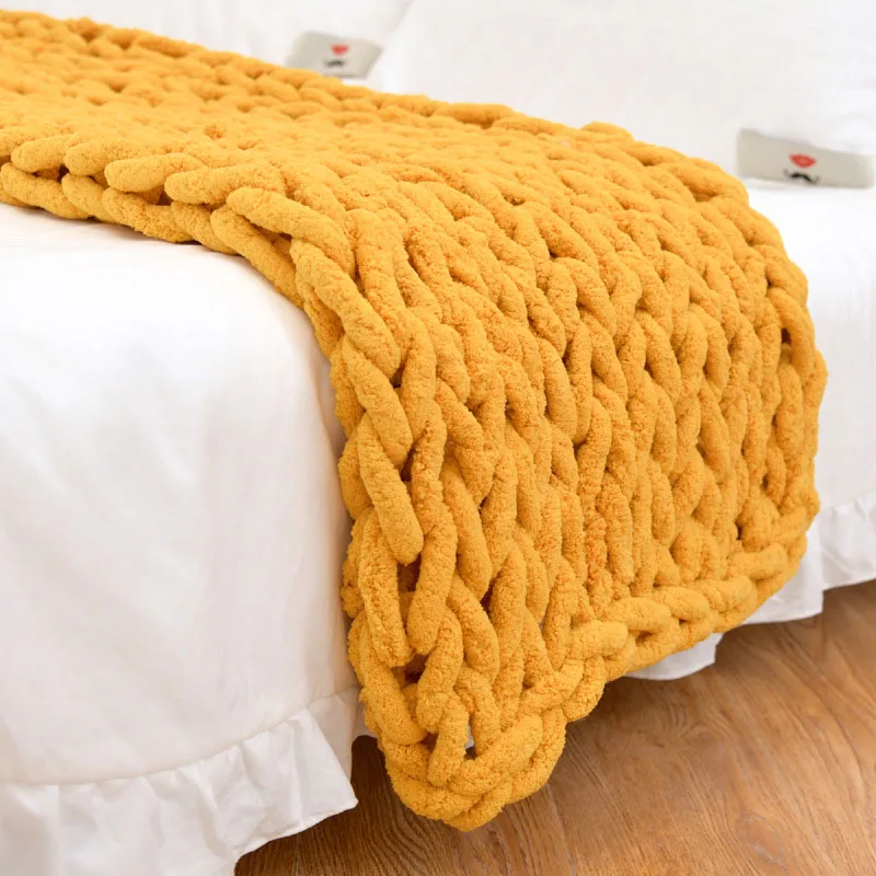 Chunky Knit Chenille Blanket - Image 16