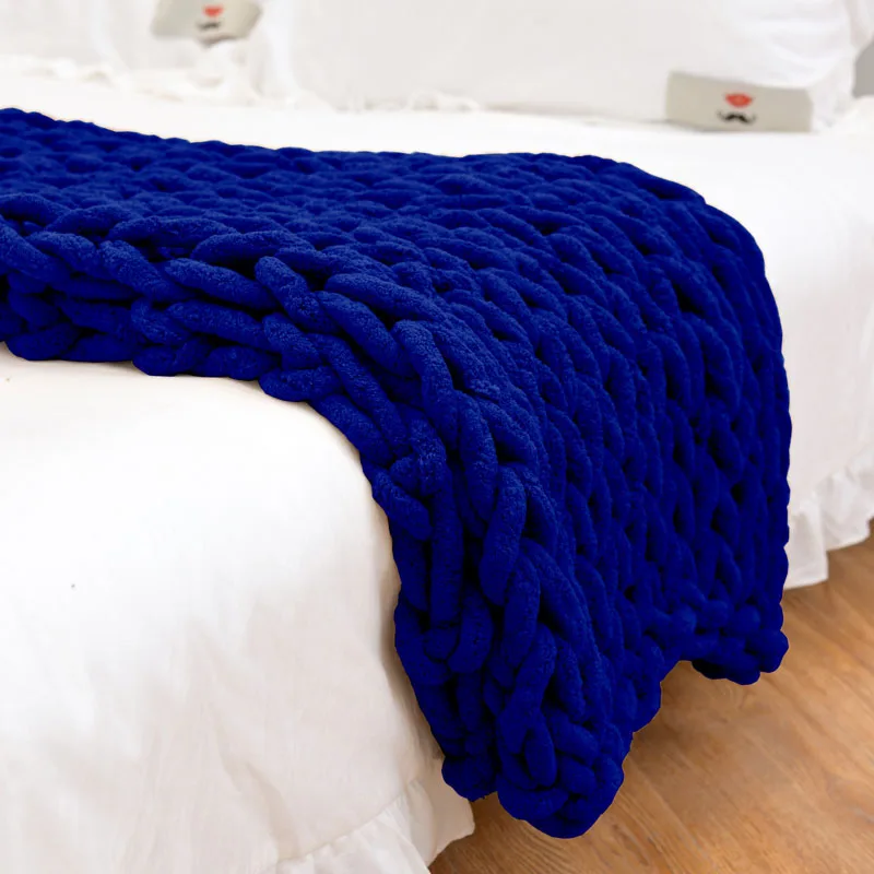 Chunky Knit Chenille Blanket - Image 17