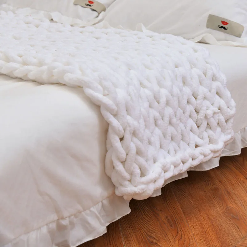 Chunky Knit Chenille Blanket - Image 19