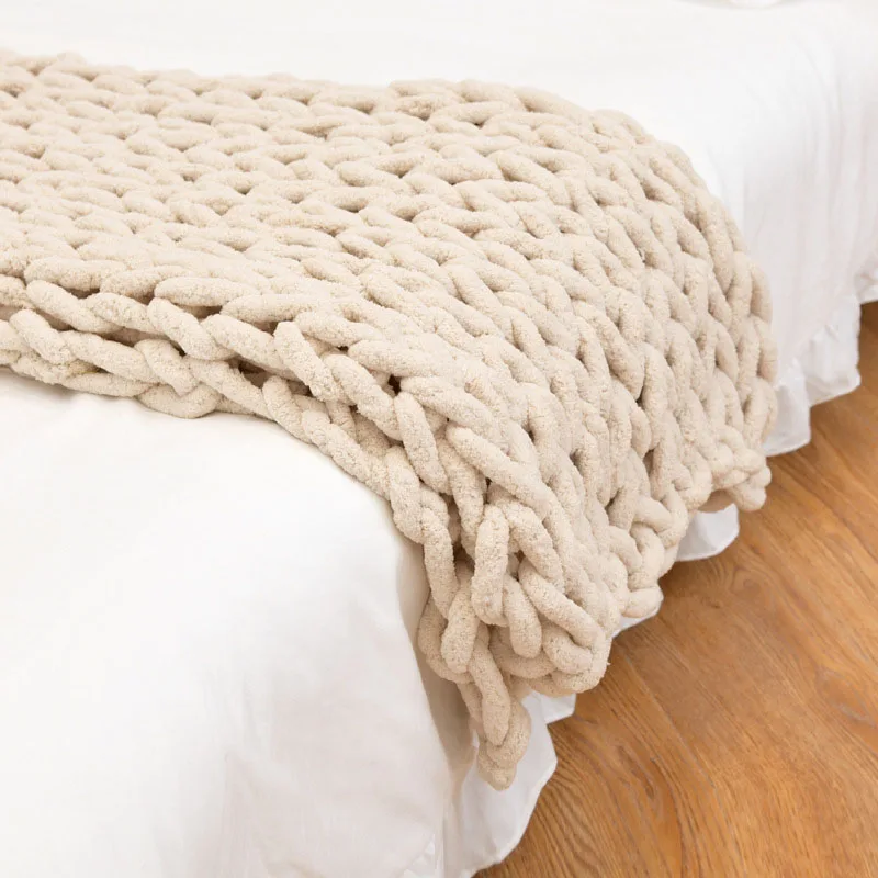 Chunky Knit Chenille Blanket - Image 20