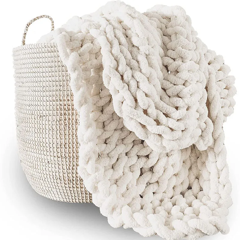 Chunky Knit Chenille Blanket - Image 7