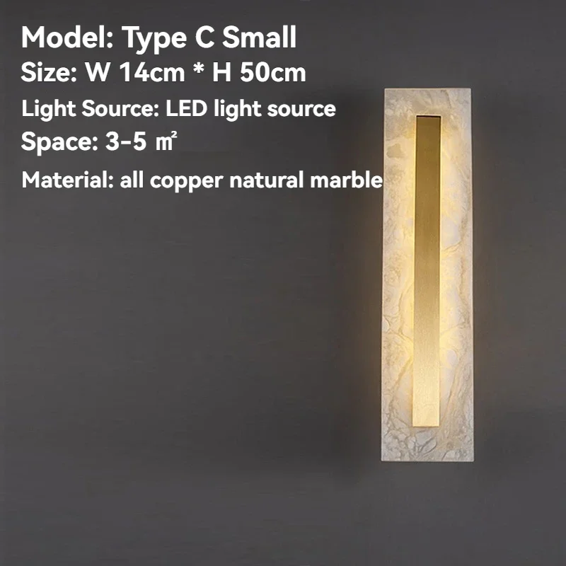 Copper and Marble Wall Lamp - Image 11