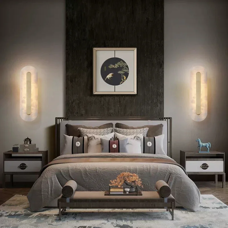 Copper and Marble Wall Lamp - Image 4