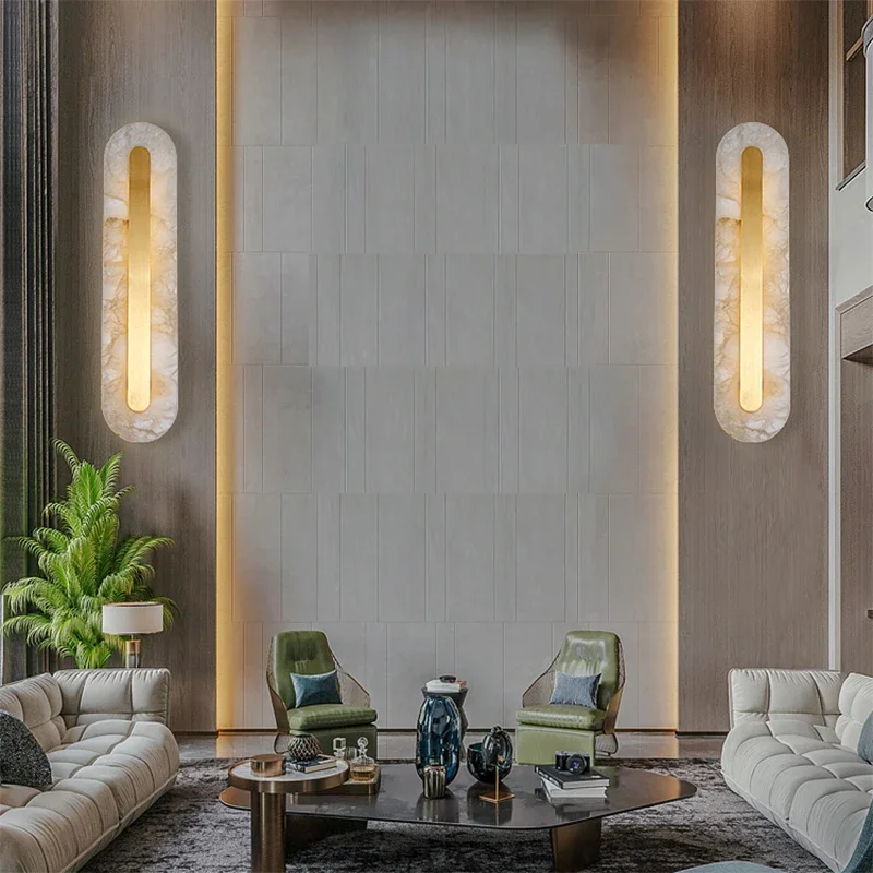 Copper and Marble Wall Lamp - Image 6