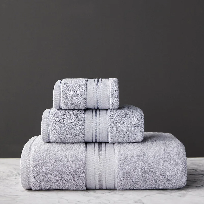 Egyptian Cotton Stripe Towel Set - Image 4