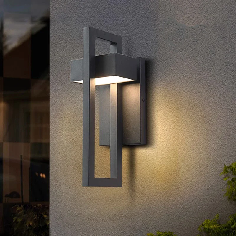 Geometric Outdoor Stainless Steel Wall Lamp - Image 3