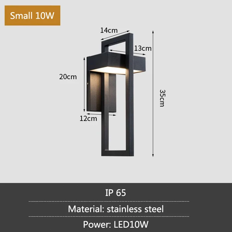 Geometric Outdoor Stainless Steel Wall Lamp - Image 6