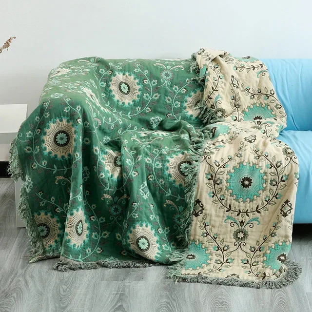 Japanese Cotton Throw Blanket - Image 4