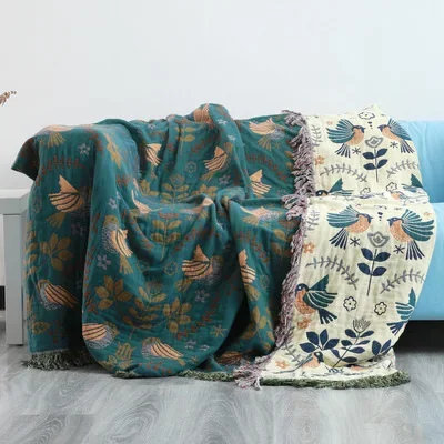 Japanese Cotton Throw Blanket - Image 5