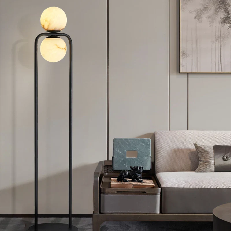 Marble Brass Minimalist Floor Lamp - Image 3