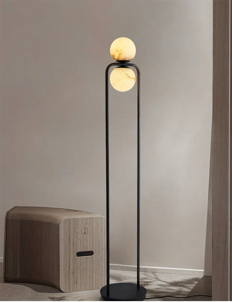 Marble Brass Minimalist Floor Lamp - Image 5