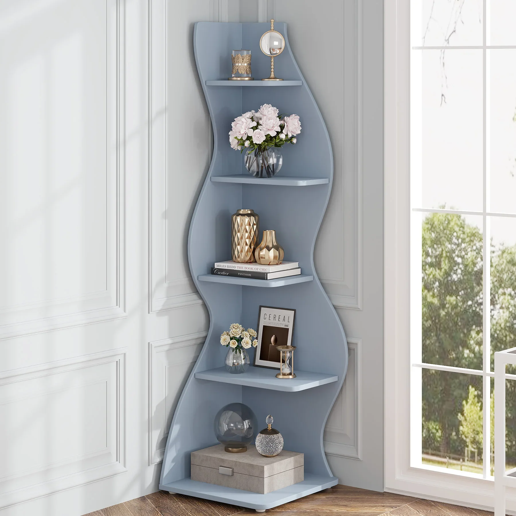 Modern 5-Tier Corner Shelf - Image 5