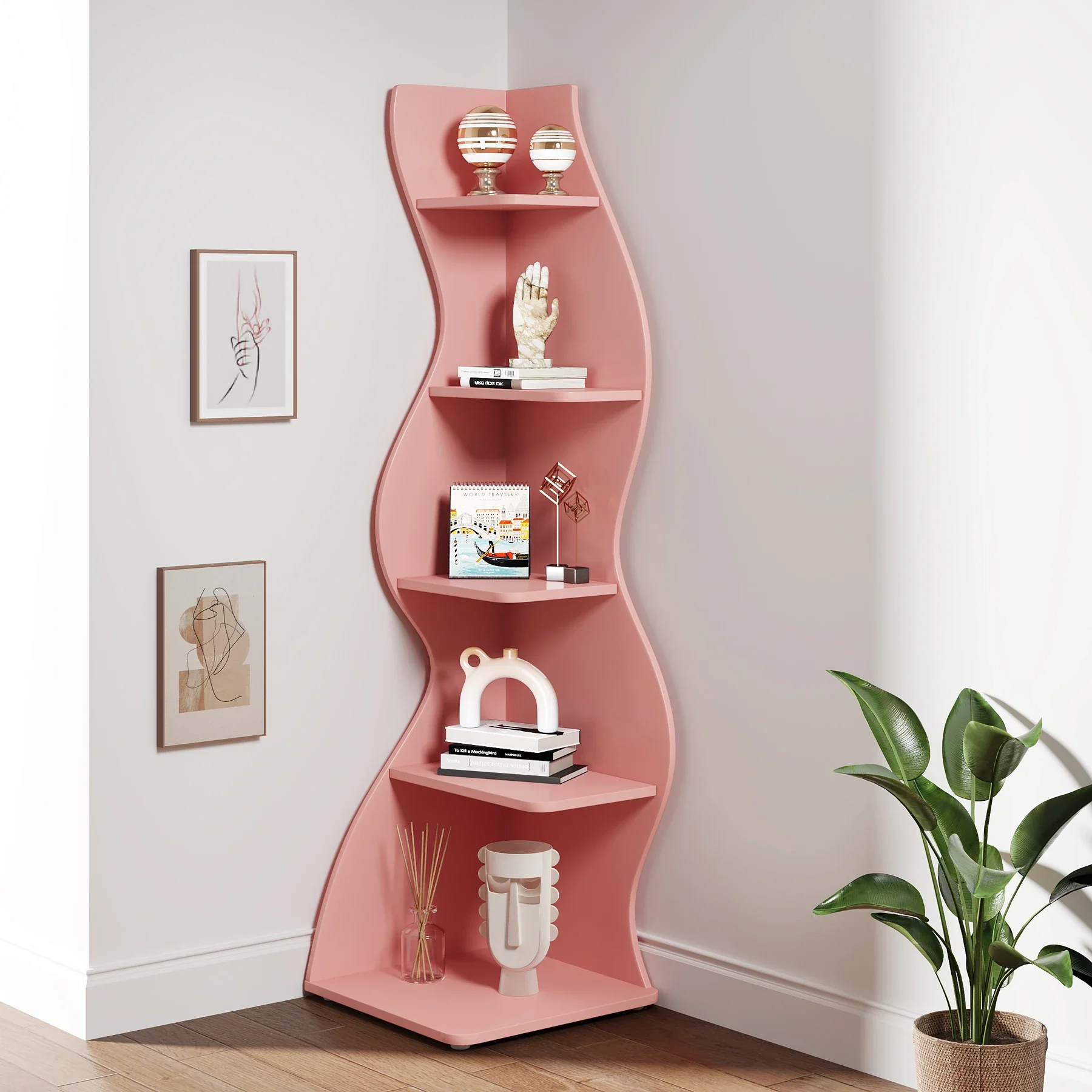 Modern 5-Tier Corner Shelf - Image 6