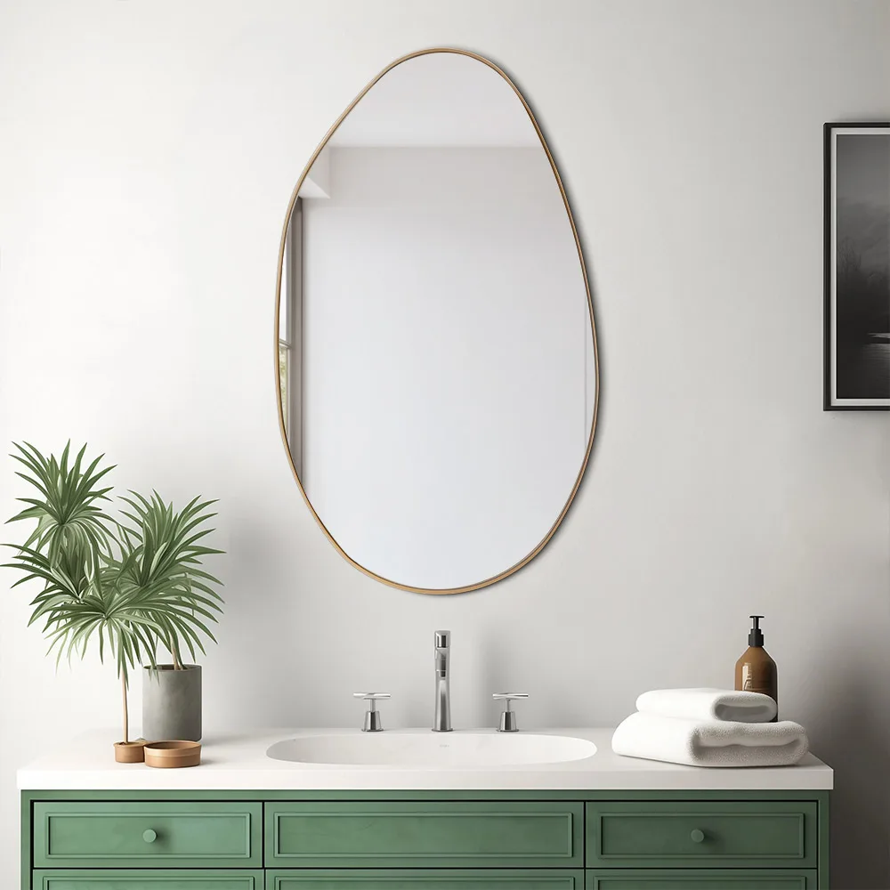 Modern Metal Wall Mirror - Image 4