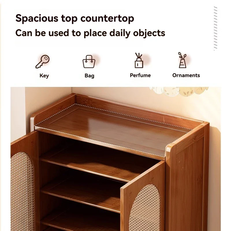 Multi-Layer Bamboo Shoe Cabinet - Image 4