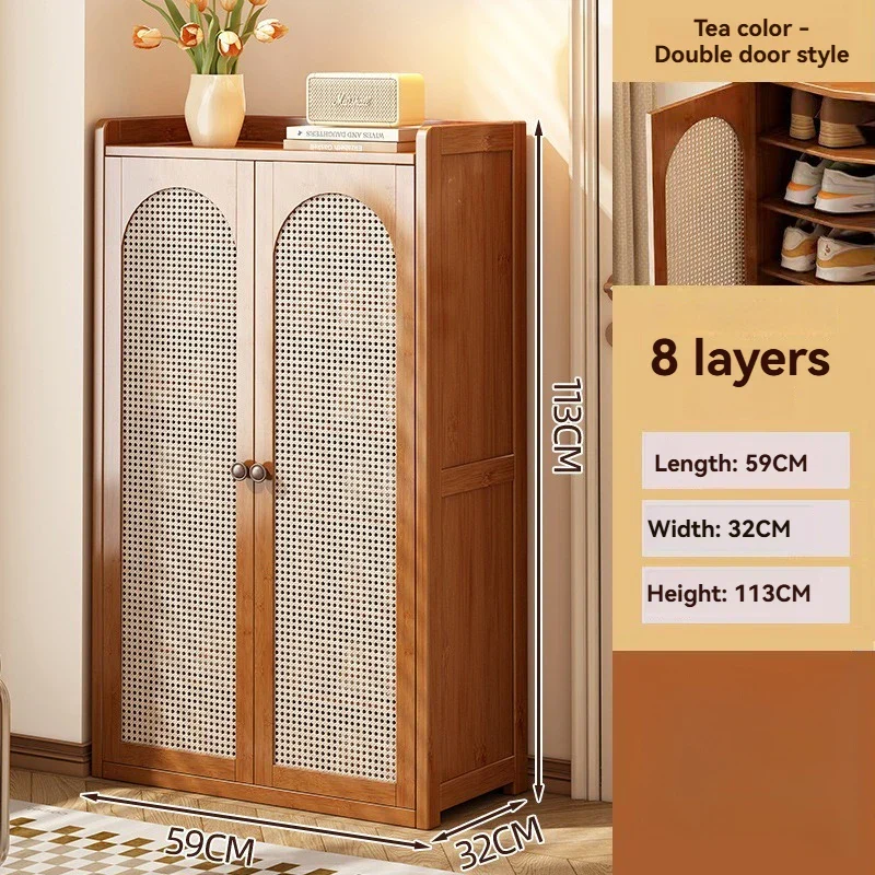 Multi-Layer Bamboo Shoe Cabinet - Image 7