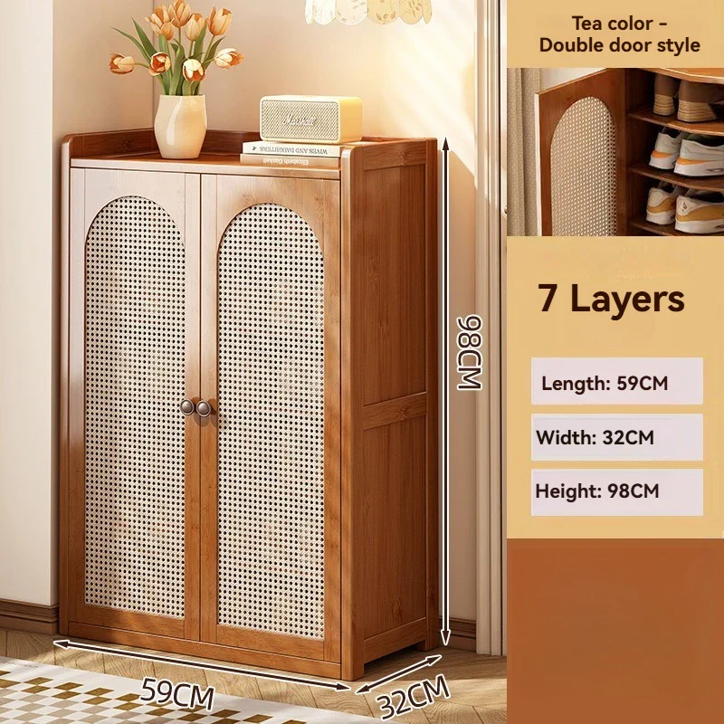 Multi-Layer Bamboo Shoe Cabinet - Image 8