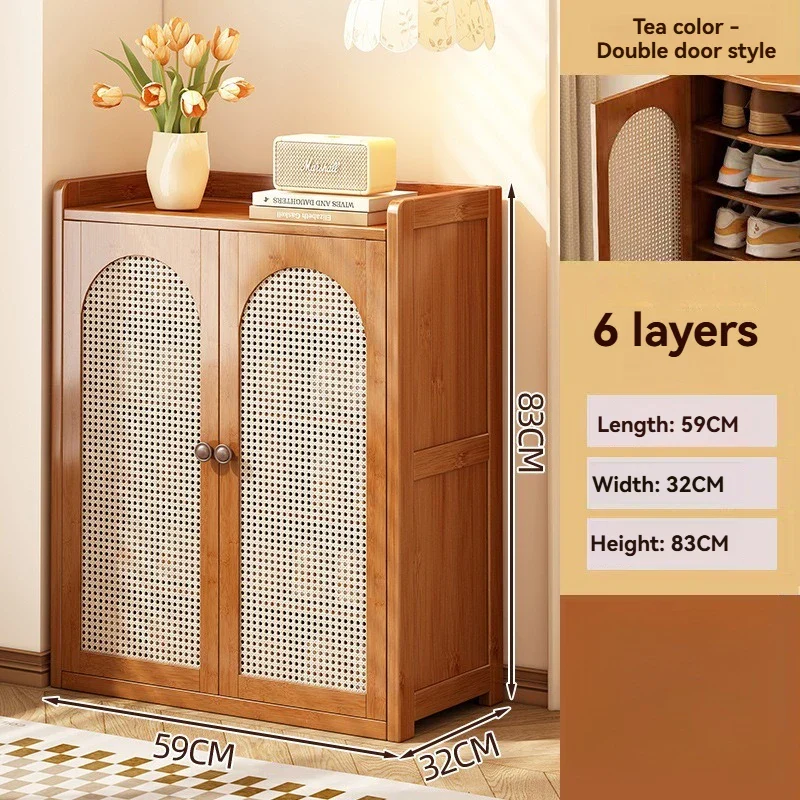 Multi-Layer Bamboo Shoe Cabinet - Image 9