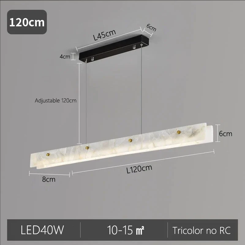 Natural Marble Linear Pendant Light - Image 12