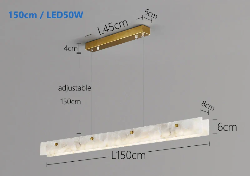 Natural Marble Linear Pendant Light - Image 15