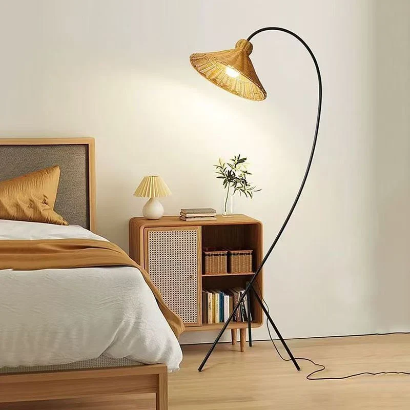 Nordic Rattan Handwoven Floor Lamp - Image 4