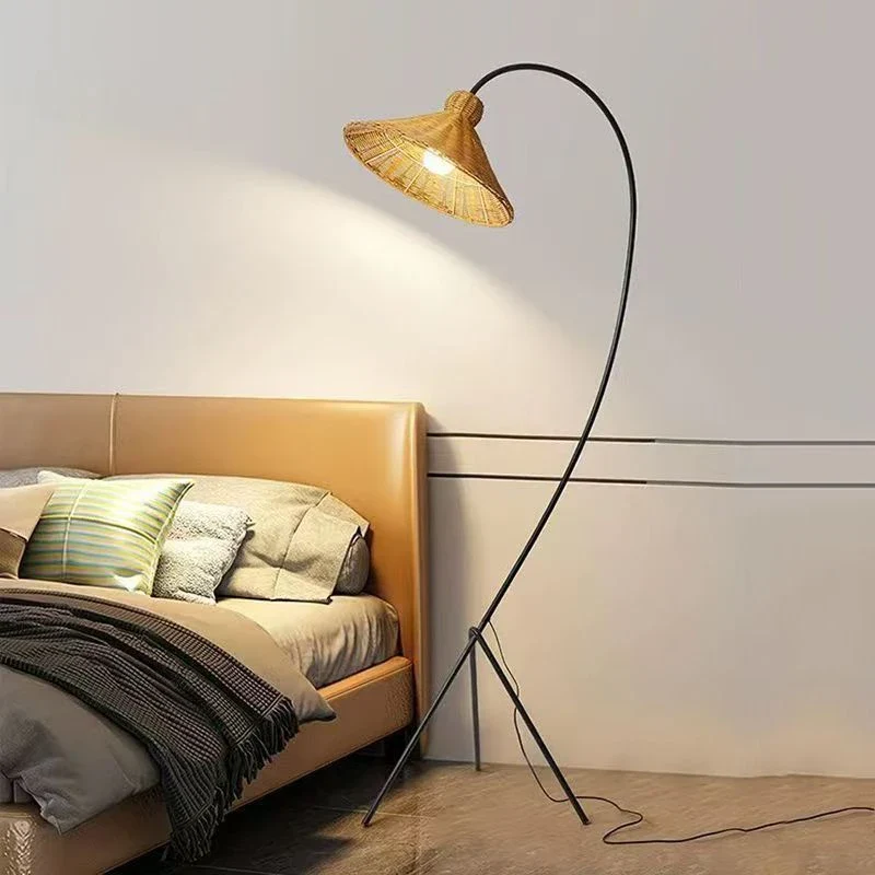 Nordic Rattan Handwoven Floor Lamp - Image 5