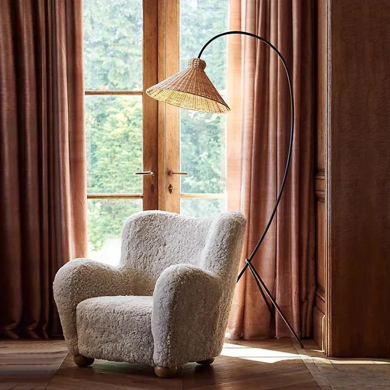 Nordic Rattan Handwoven Floor Lamp - Image 6