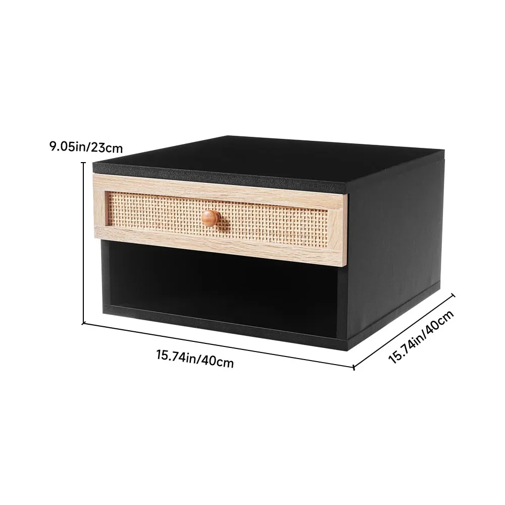 Rattan Floating Bedside Cabinet - Image 9