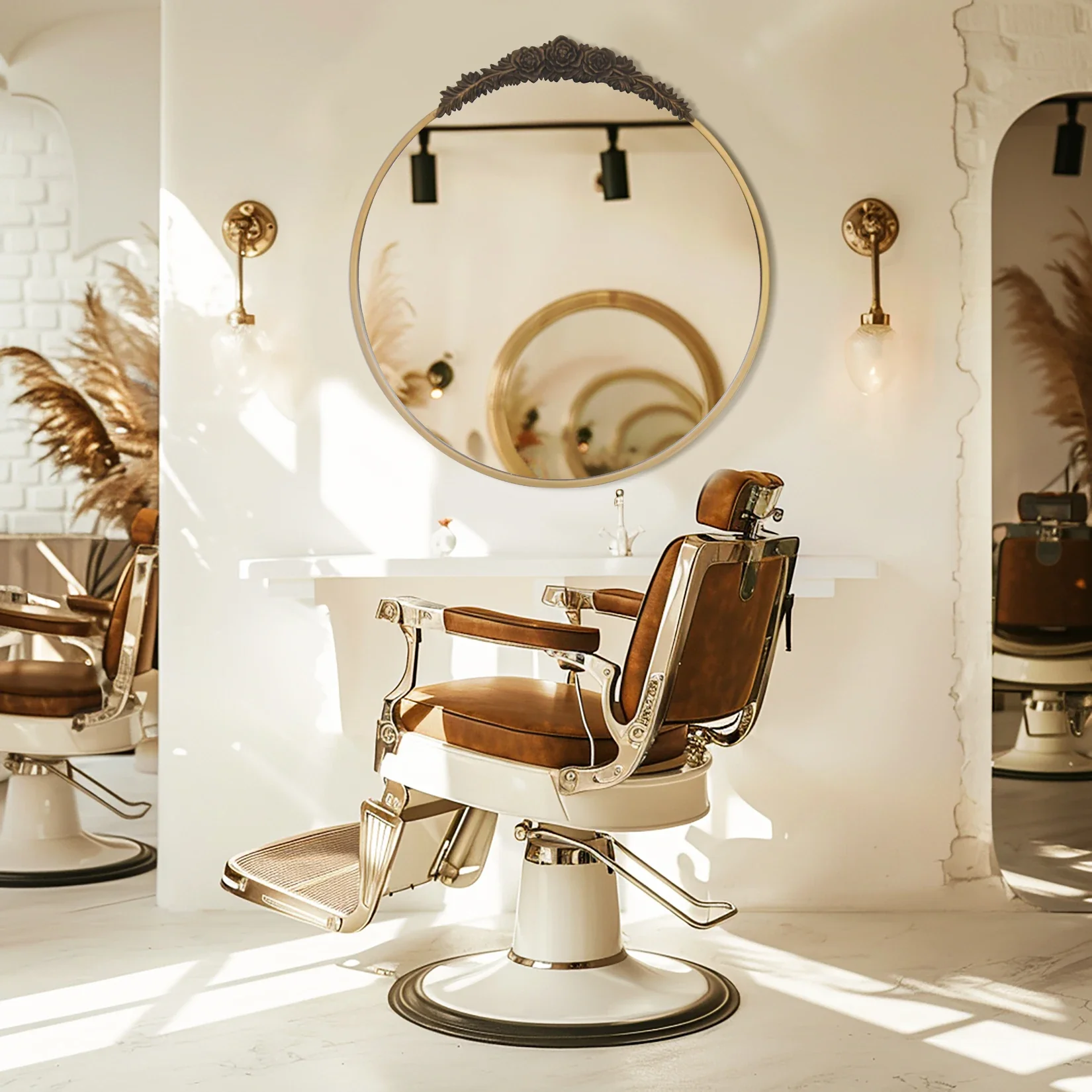 Vintage Baroque Wall Mirror - Image 4