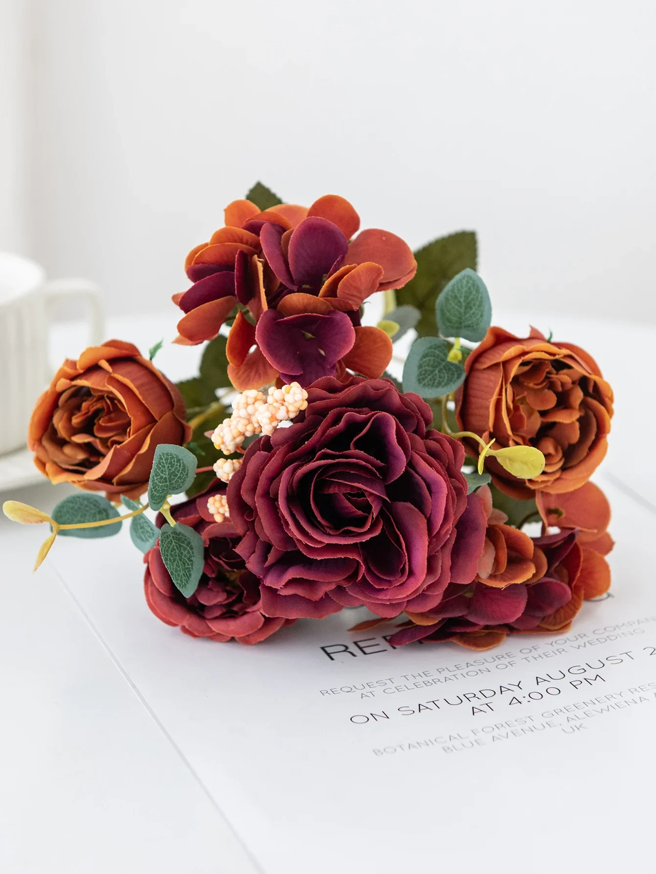 Vintage Silk Rose & Peony Bouquets - Image 10