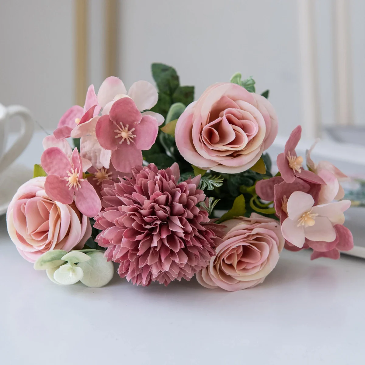 Vintage Silk Rose & Peony Bouquets - Image 14