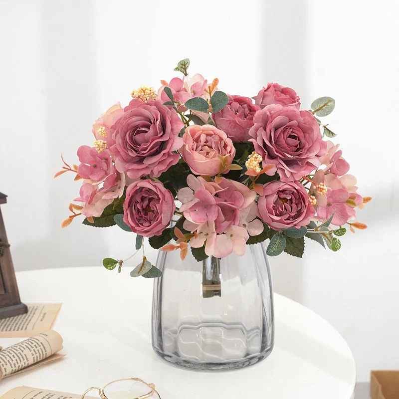 Vintage Silk Rose & Peony Bouquets - Image 4