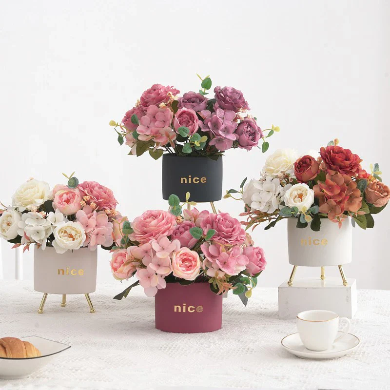 Vintage Silk Rose & Peony Bouquets - Image 7