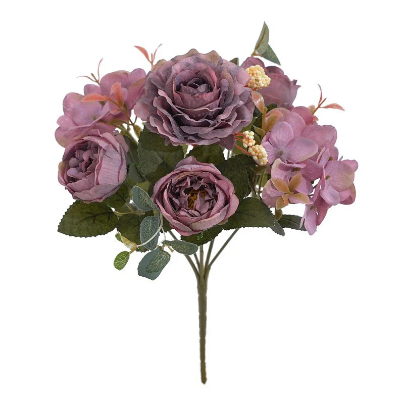 Vintage Silk Rose & Peony Bouquets - Image 9