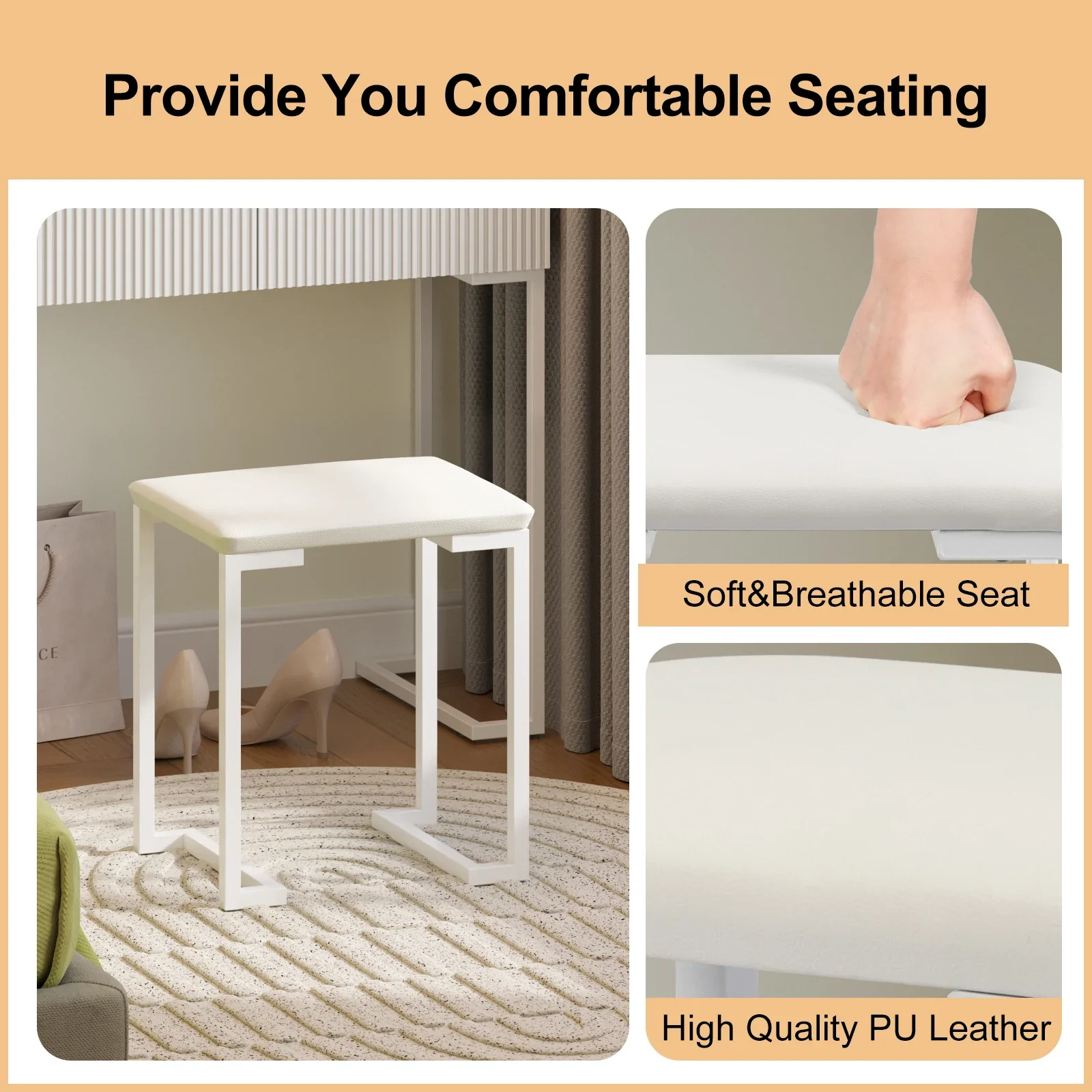 White Dressing Table Set - Image 4