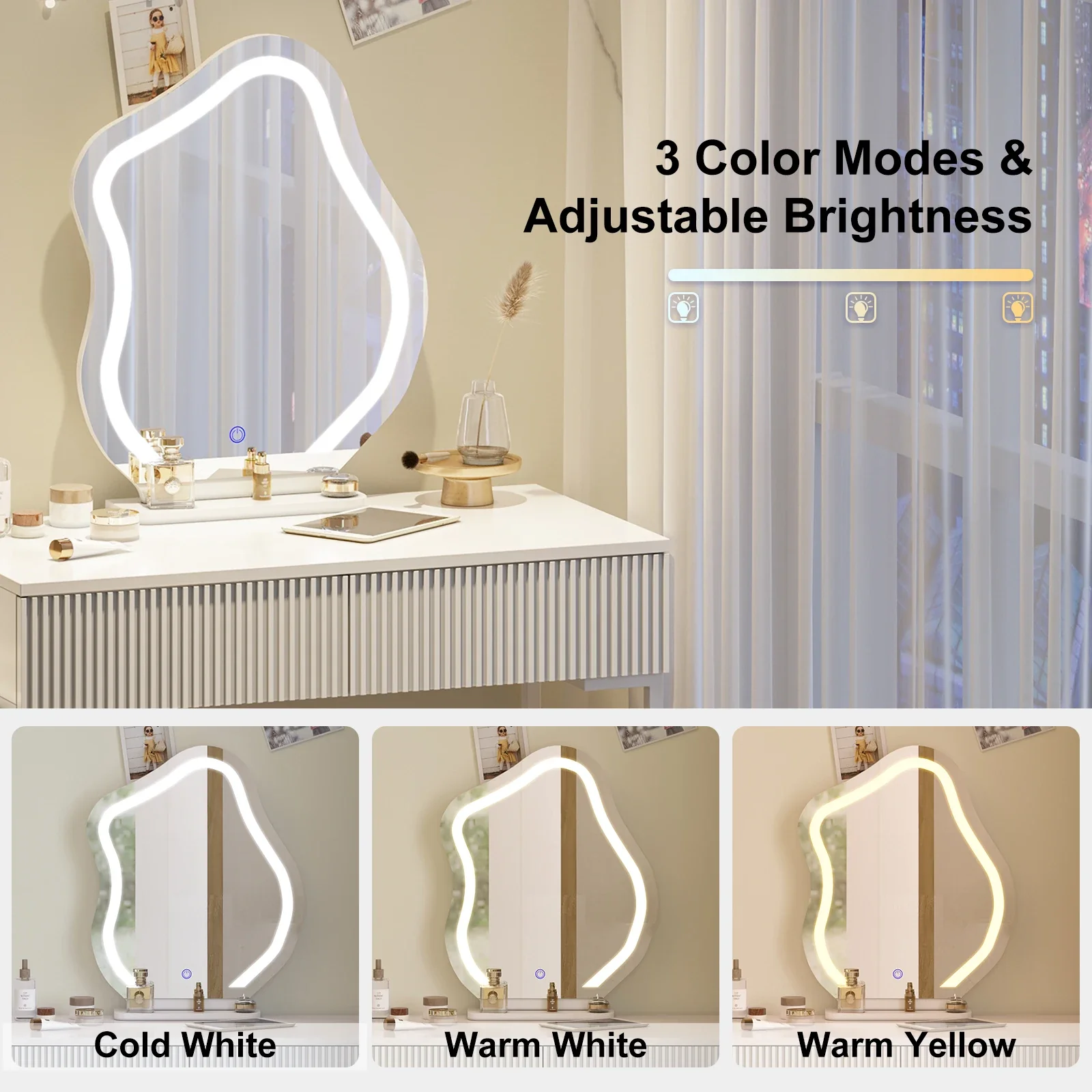 White Dressing Table Set - Image 5